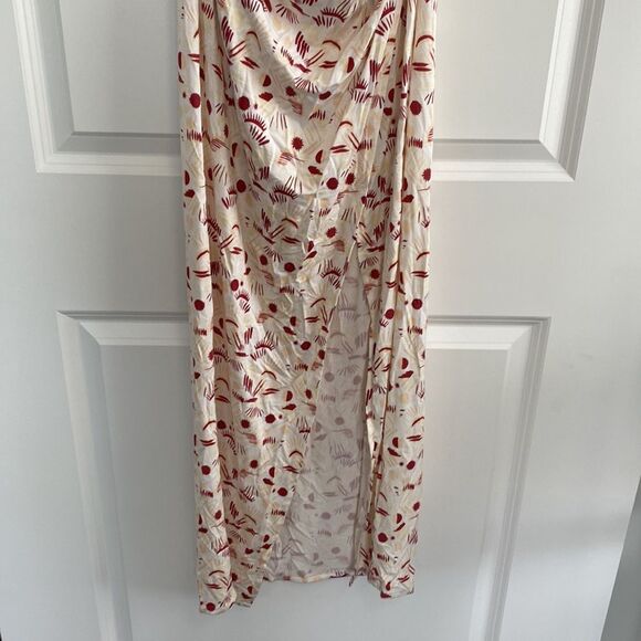 Free People Daria Floral Halter Racerback Split Maxi Dress - Picture 3 of 7